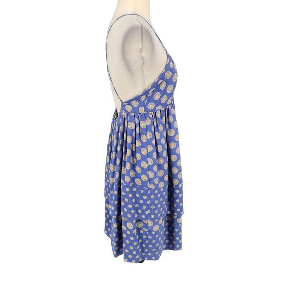 Anthropologie brand The Addison Story Blue Silk Mandala Print Sundress Size Med - Picture 6 of 7